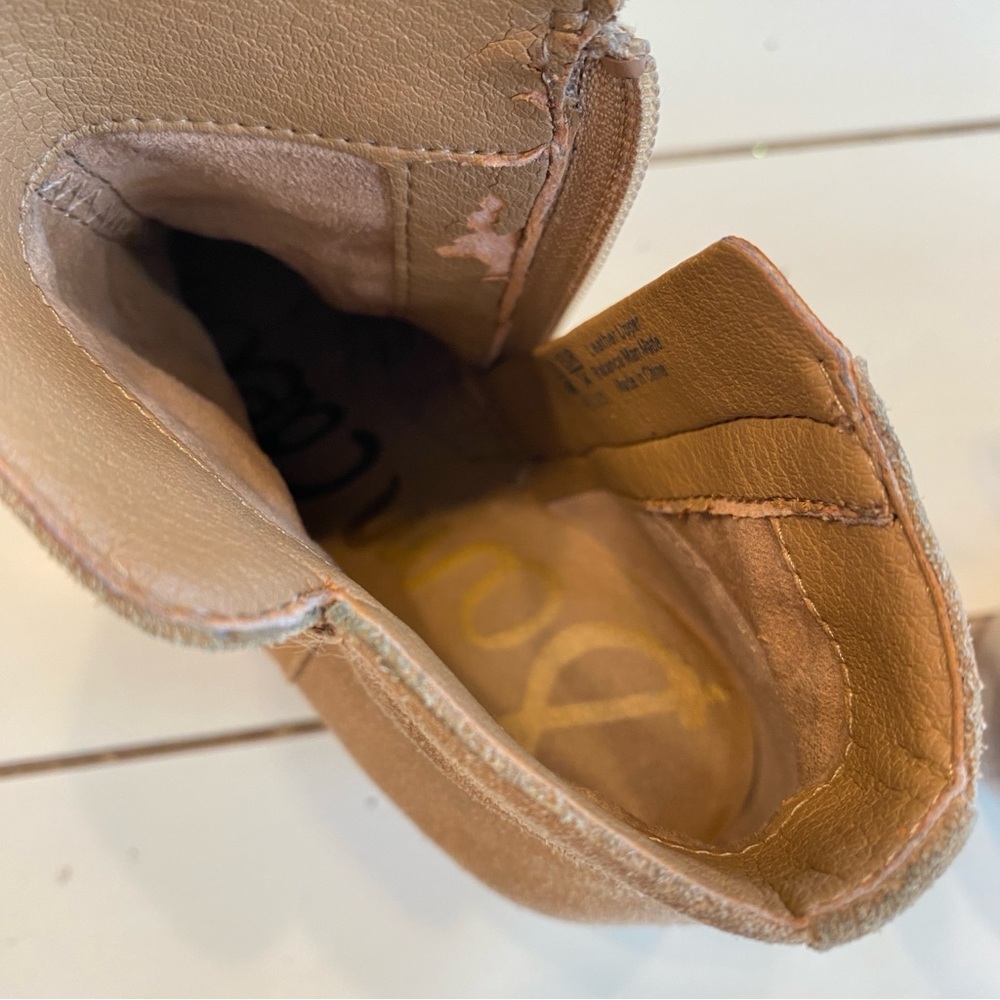 Sam Edelman Jane Leather Suede Western Booties Women’s Size 4 Rodeo Cowgirl - Picture 6 of 13